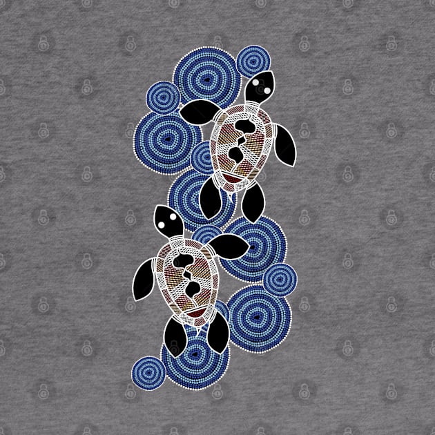Aboriginal Art - Turtle Dots Long by hogartharts